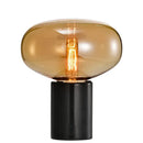 GobekUsa Amber Glass Table Lamp for Modern Living Spaces