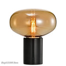GobekUsa Amber Glass Table Lamp for Modern Living Spaces