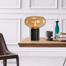 GobekUsa Amber Glass Table Lamp for Modern Living Spaces