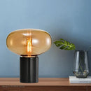GobekUsa Amber Glass Table Lamp for Modern Living Spaces
