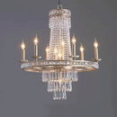 GobekUsa American Country Chandelier French Luxury Iron Crystal Lamp