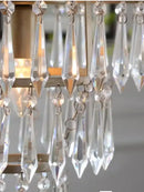 GobekUsa American Country Chandelier French Luxury Iron Crystal Lamp