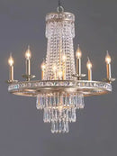 GobekUsa American Country Chandelier French Luxury Iron Crystal Lamp