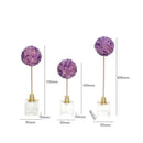 GobekUsa Amethyst Flower Metal Sculpture for Decorative Handicraft Art