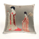 GobekUsa Ancient Chinese Beauty Girl Velvet Satin Throw Pillow Cover 45x45cm