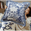 GobekUsa Ancient Indigo Jungle Decorative Cushion Covers - Hand-Painted Throw Pillow Case