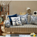 GobekUsa Ancient Indigo Jungle Decorative Cushion Covers - Hand-Painted Throw Pillow Case