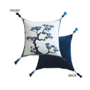 GobekUsa Ancient Indigo Jungle Decorative Cushion Covers - Hand-Painted Throw Pillow Case