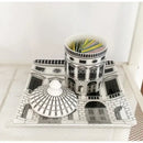 GobekUsa Ancient Roman Architecture Ceramic Incense Candlestick Luxury Home Ornament