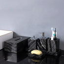 GobekUsa Ancient Wood Grain Marble Bathroom Set with Luxury Accessories