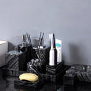 GobekUsa Ancient Wood Grain Marble Bathroom Set with Luxury Accessories
