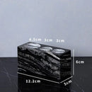 GobekUsa Ancient Wood Grain Marble Bathroom Set with Luxury Accessories