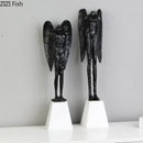 GobekUsa Angel Abstract Figures Sculpture Cast Iron Home Decor Statue Craft
