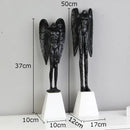 GobekUsa Angel Abstract Figures Sculpture Cast Iron Home Decor Statue Craft