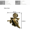 GobekUsa Angel Brass Towel Hook for Bathroom & Garage Wall Mounted