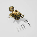 GobekUsa Angel Brass Towel Hook for Bathroom & Garage Wall Mounted