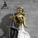 GobekUsa Angel Brass Towel Hook for Bathroom & Garage Wall Mounted