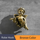 GobekUsa Angel Brass Towel Hook for Bathroom & Garage Wall Mounted