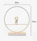 GobekUsa Angel Doll Bird Table Lamp: Romantic LED Lighting for Home Decor