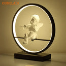 GobekUsa Angel Doll Bird Table Lamp: Romantic LED Lighting for Home Decor