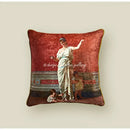 GobekUsa Angel Eyes Lumbar Pillow Cover - Greek Art Inspired Luxury Home Decor