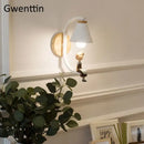 GobekUsa Angel Girl Bedroom Wall Sconces LED Light Fixtures