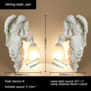 GobekUsa Angel Indoor Wall Light LED Gold Resin Sconce for Home Decor