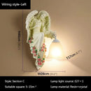 GobekUsa Angel Indoor Wall Light LED Gold Resin Sconce for Home Decor