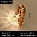 GobekUsa Angel Indoor Wall Light LED Gold Resin Sconce for Home Decor