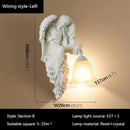 GobekUsa Angel Indoor Wall Light LED Gold Resin Sconce for Home Decor