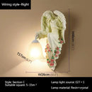 GobekUsa Angel Indoor Wall Light LED Gold Resin Sconce for Home Decor