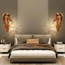 GobekUsa Angel Indoor Wall Light LED Gold Resin Sconce for Home Decor