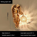 GobekUsa Angel Indoor Wall Light LED Gold Resin Sconce for Home Decor