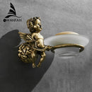 GobekUsa Angel Style Gold Soap Dish Holder for Bathroom Wall Mounted