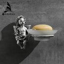 GobekUsa Angel Style Gold Soap Dish Holder for Bathroom Wall Mounted
