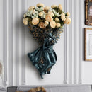GobekUsa Angel Vase Wall Decoration Resin Shelf Art Mural Living Room Cupid Flowerpot
