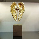 GobekUsa Angel Wings Sculpture Desk Ornament Home Decor Statue Aesthetic Artwrok