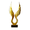 Modern gold & silver angel wings sculpture living room decor artware by Decorbites