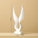 Modern gold & silver angel wings sculpture living room decor artware by Decorbites