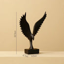 Modern gold & silver angel wings sculpture living room decor artware by Decorbites