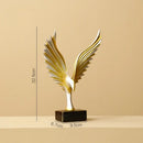 Modern gold & silver angel wings sculpture living room decor artware by Decorbites