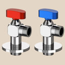 Metallic red & blue angle valve bathroom wall mounted water volume by Decorbites