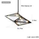GobekUsa Angular Diamond Glass Chandelier Ceiling Light for Home Decor