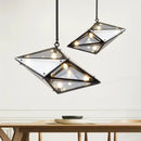 GobekUsa Angular Diamond Glass Chandelier Ceiling Light for Home Decor