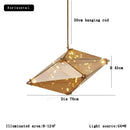 GobekUsa Angular Diamond Glass Chandelier Ceiling Light for Home Decor
