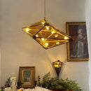 GobekUsa Angular Diamond Glass Chandelier Ceiling Light for Home Decor