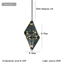 GobekUsa Angular Diamond Glass Chandelier Ceiling Light for Home Decor