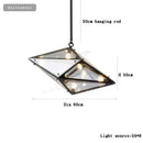 GobekUsa Angular Diamond Glass Chandelier Ceiling Light for Home Decor