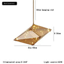GobekUsa Angular Diamond Glass Chandelier Ceiling Light for Home Decor