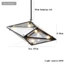GobekUsa Angular Diamond Glass Chandelier Ceiling Light for Home Decor